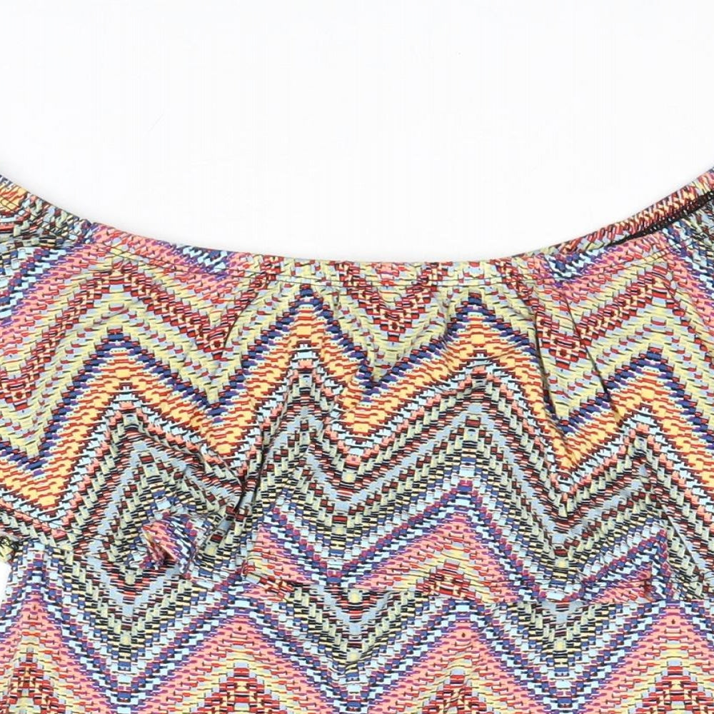 Womens UK Size 4 Atmosphere Multicoloured Basic Blouse