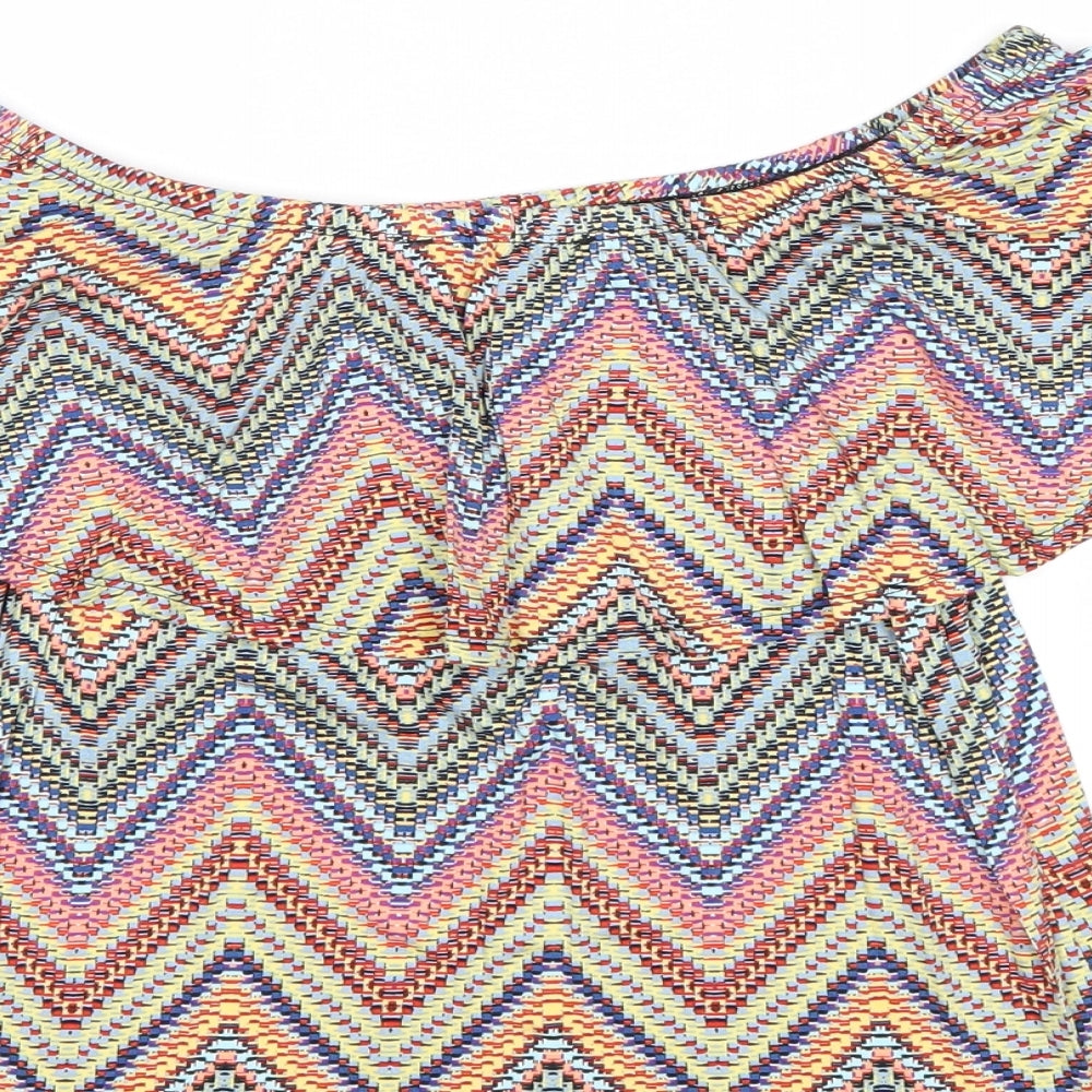 Womens UK Size 4 Atmosphere Multicoloured Basic Blouse