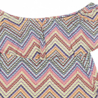 Womens UK Size 4 Atmosphere Multicoloured Basic Blouse