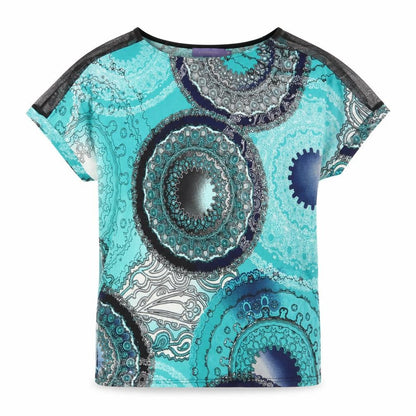 Womens UK Size M Autonomy Blue Basic T-Shirt