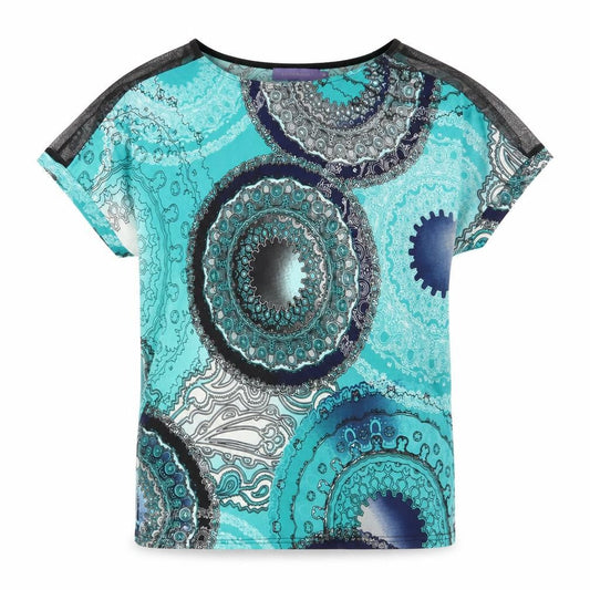 Womens UK Size M Autonomy Blue Basic T-Shirt