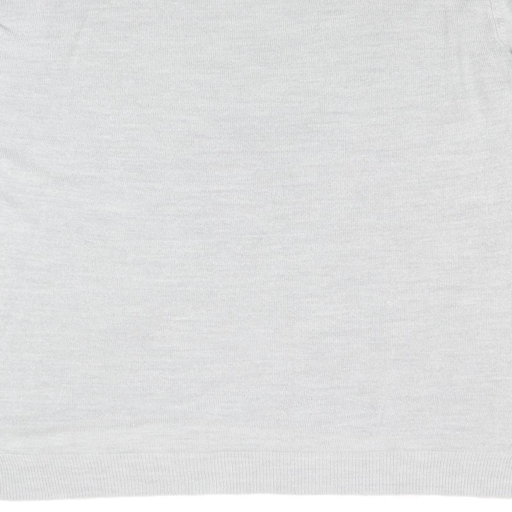 Primark Womens Grey Round Neck Acrylic Pullover Jumper Size L