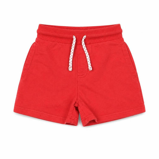 George Boys Red 100% Cotton Cropped Trousers Size 18-24 Months Drawstring