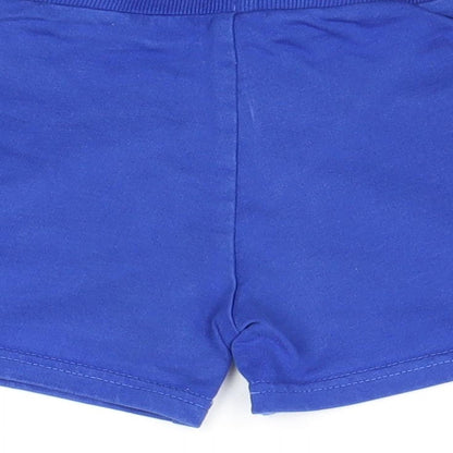 George Boys Blue 100% Cotton Cropped Trousers Size 18-24 Months Drawstring