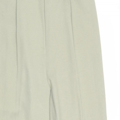 Bonmarche Womens Green Polyester Chino Trousers Size 18 Regular Zip