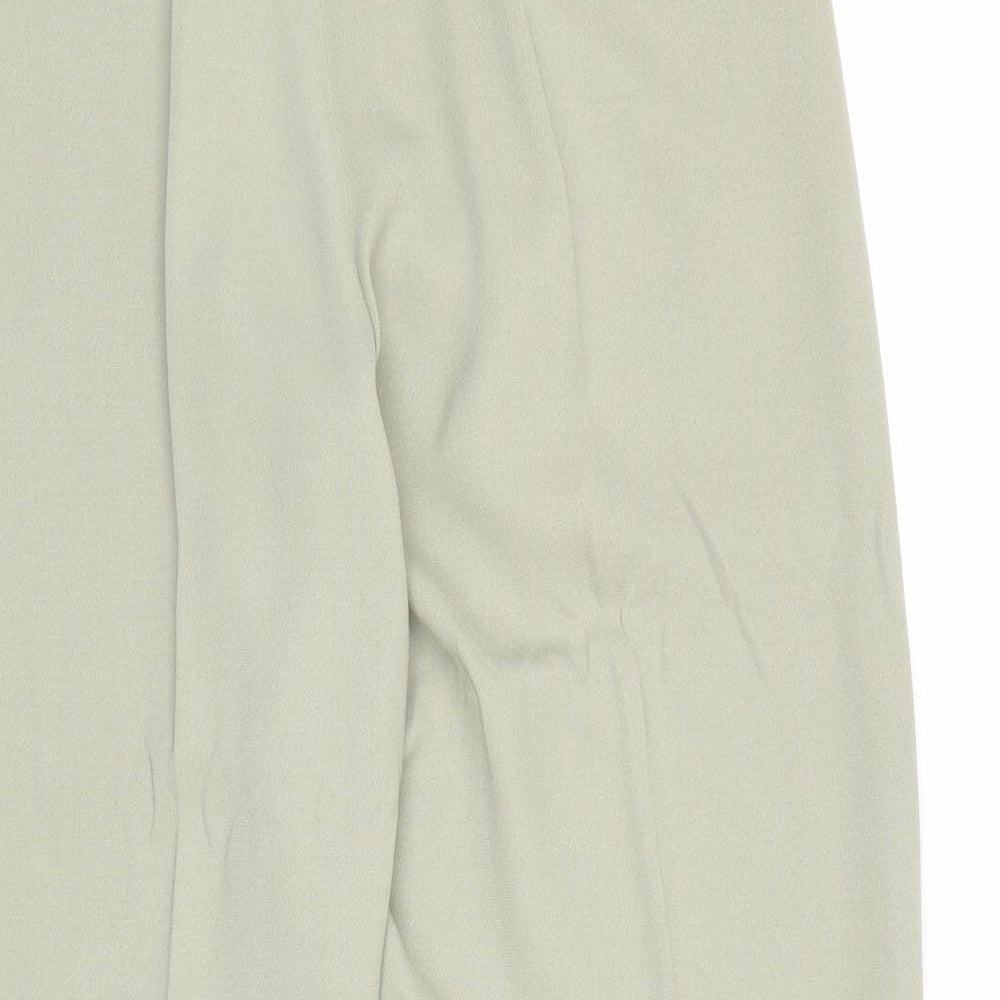 Bonmarche Womens Green Polyester Chino Trousers Size 18 Regular Zip