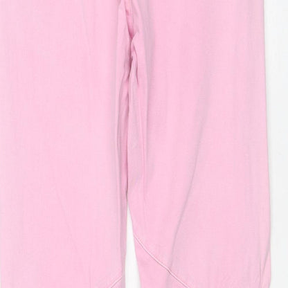 Ivy Womens Pink Cotton Trousers Size 28 in Regular Zip