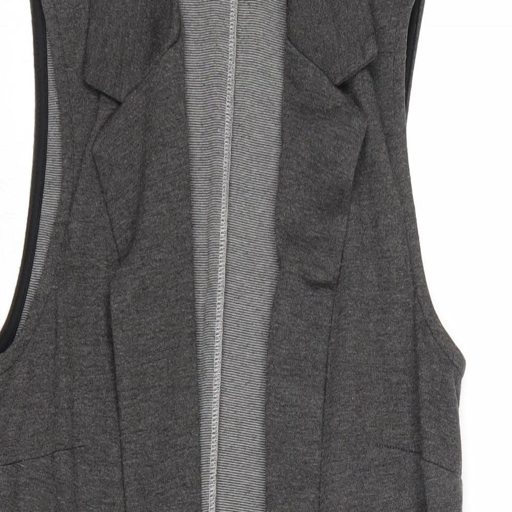 Womens UK Size 8 New Look Grey Gilet