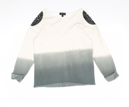 Topshop Womens Multicoloured Cotton Pullover Sweatshirt Size 6 Pullover