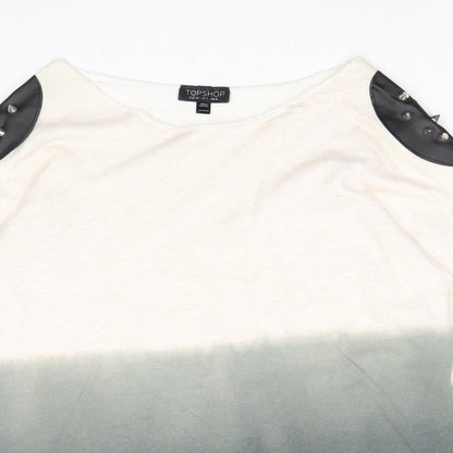 Topshop Womens Multicoloured Cotton Pullover Sweatshirt Size 6 Pullover