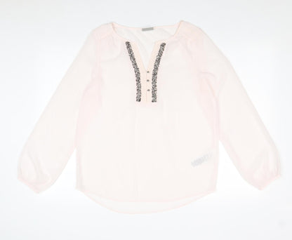 Womens UK Size S Vera Moda Pink Basic Blouse