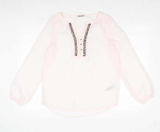 Womens UK Size S Vera Moda Pink Basic Blouse