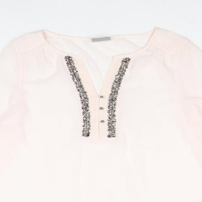 Womens UK Size S Vera Moda Pink Basic Blouse
