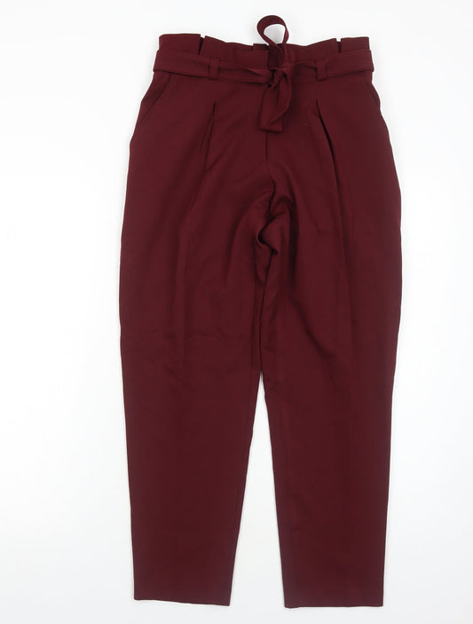 Womens UK Size 8 New Look Regular Fit  Red Trousers