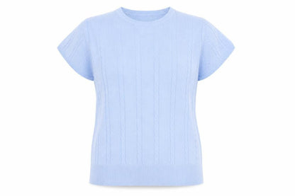 Andre De Brett Womens Blue Round Neck Acrylic Pullover Jumper Size 14 Pullover