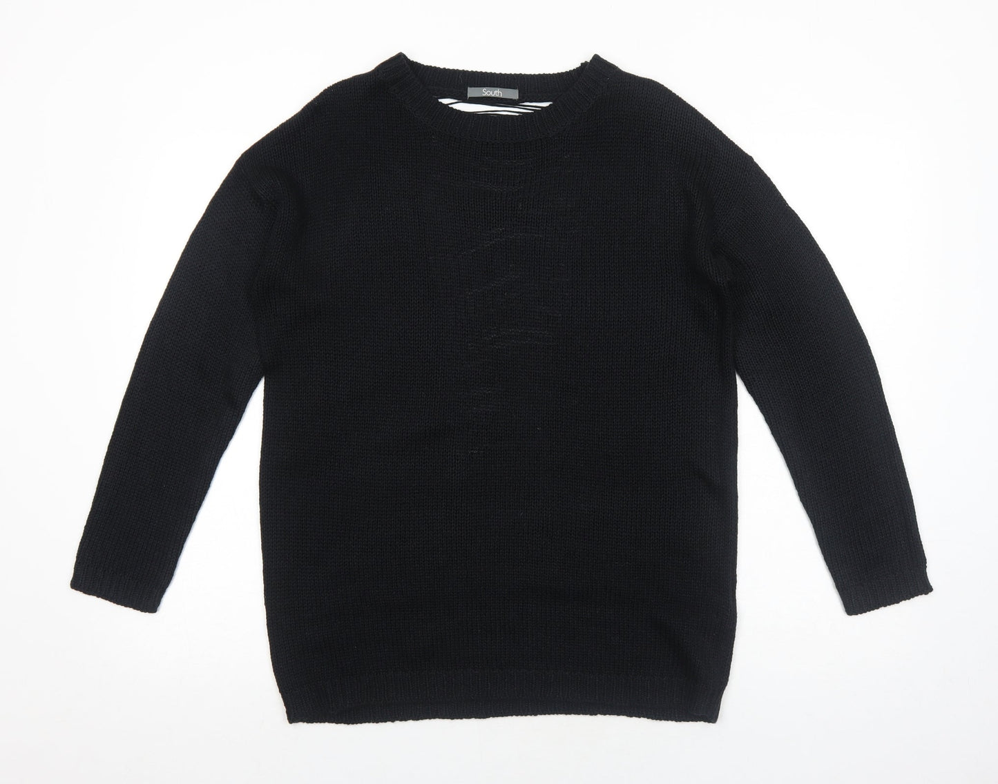 Womens UK Size 14 South Black Pullover Jumper