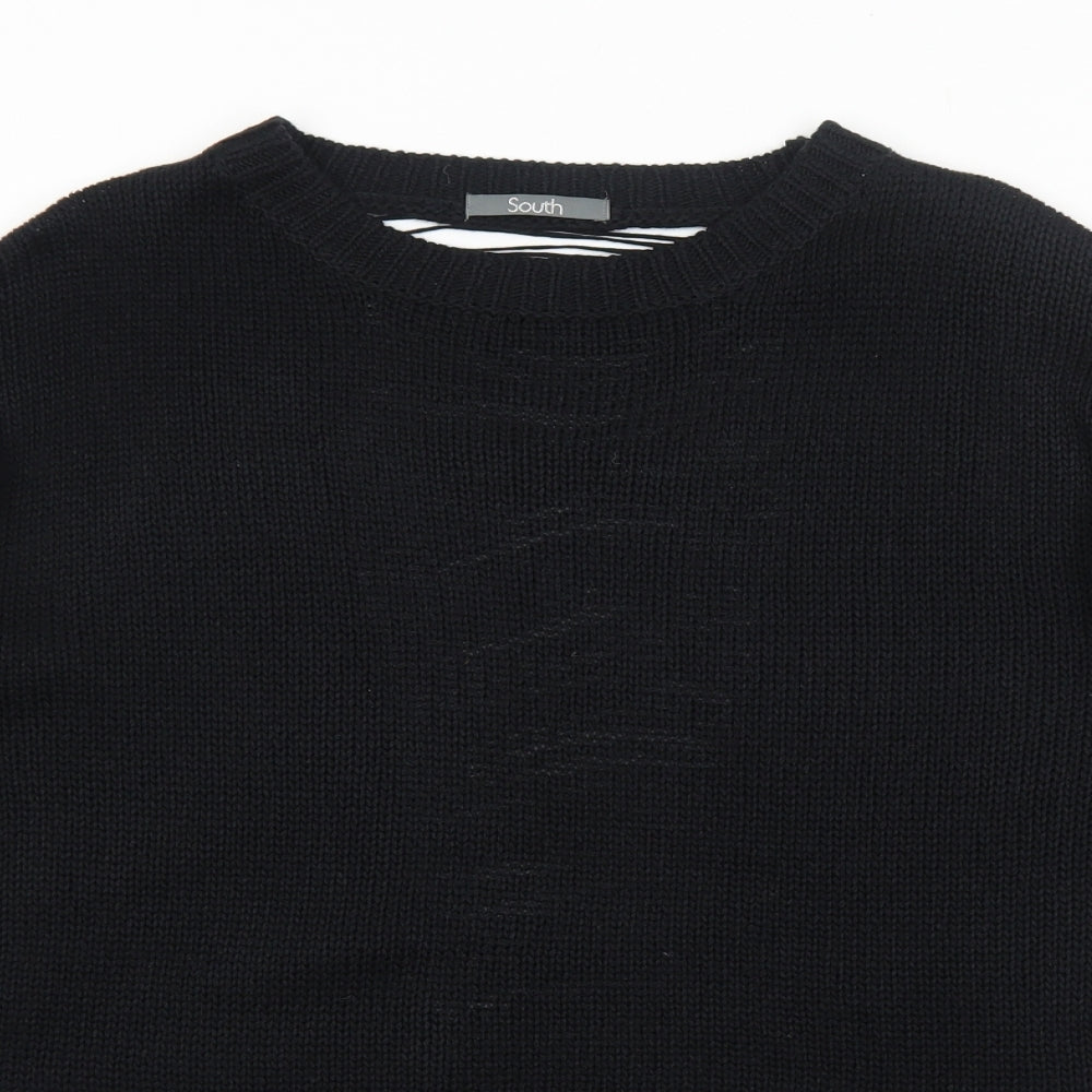 Womens UK Size 14 South Black Pullover Jumper