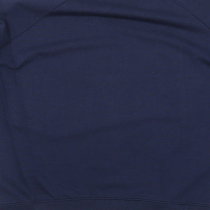 Smiley Womens Blue Cotton Pullover Sweatshirt Size M Pullover