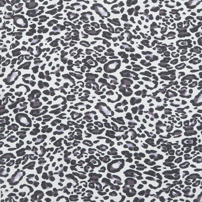 Cable & Gauge Womens Grey Animal Print Viscose Basic Blouse Size M Boat Neck - Twist Detail Leopard Print