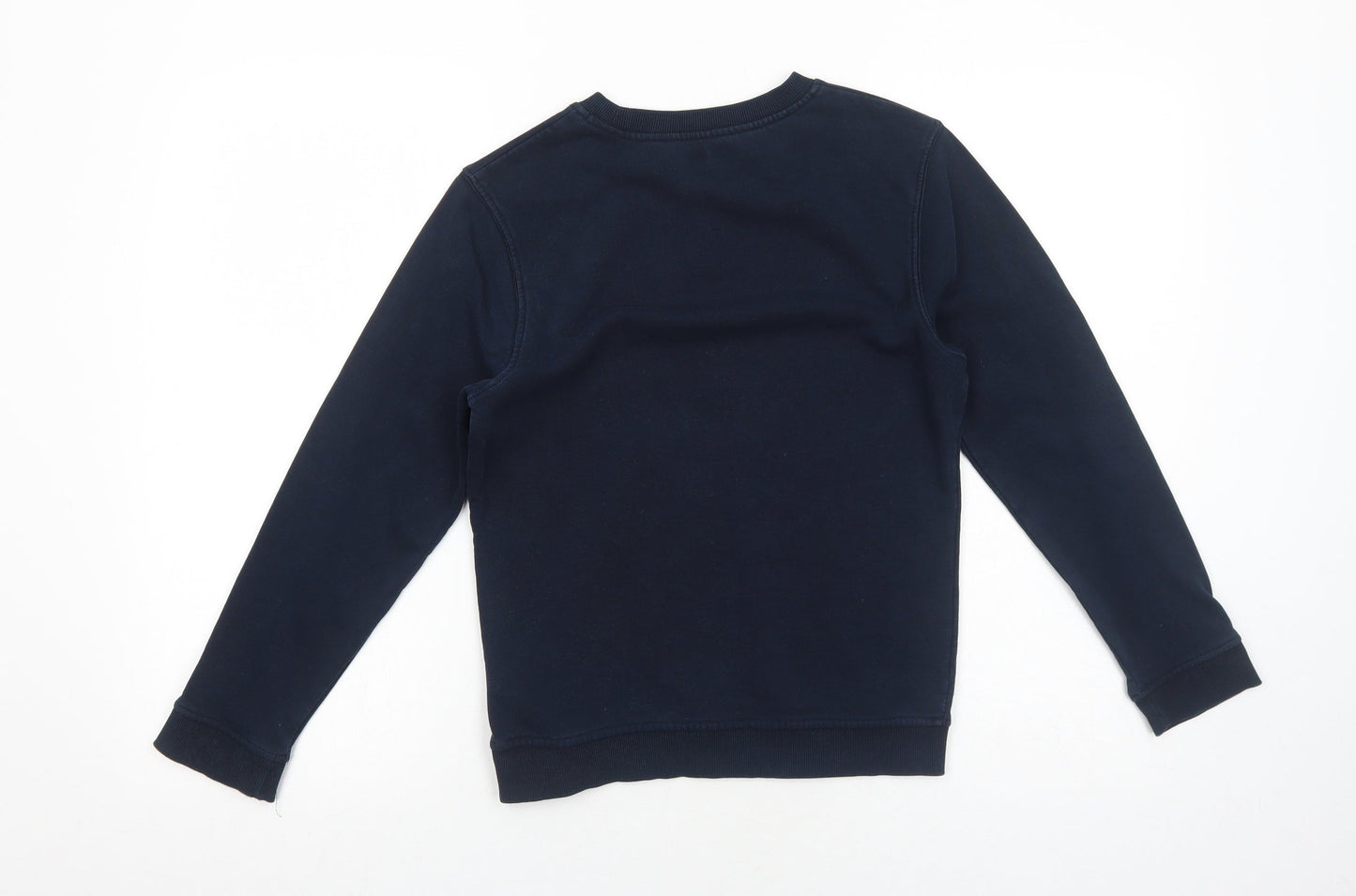 Marks and Spencer Boys Blue Cotton Pullover Sweatshirt Size 9-10 Years Pullover