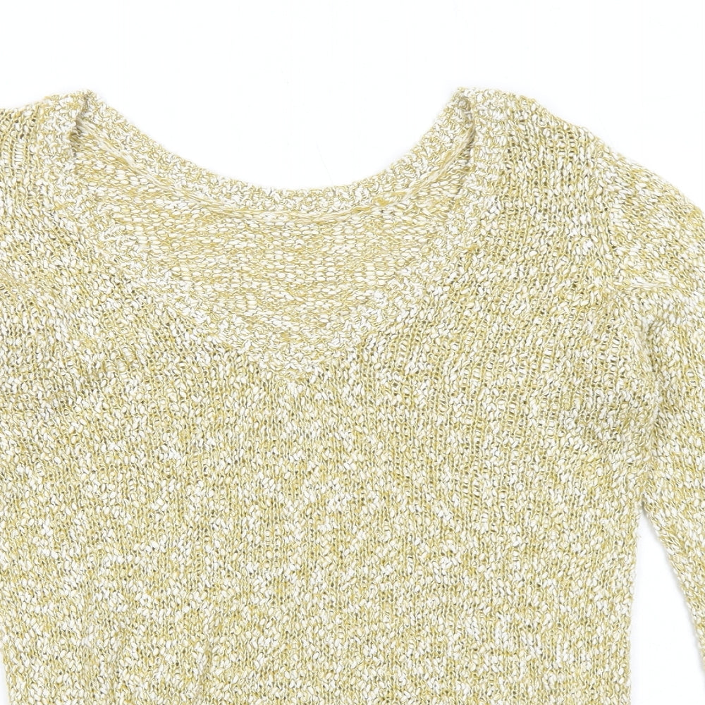Womens UK Size S VILA Yellow Pullover Jumper