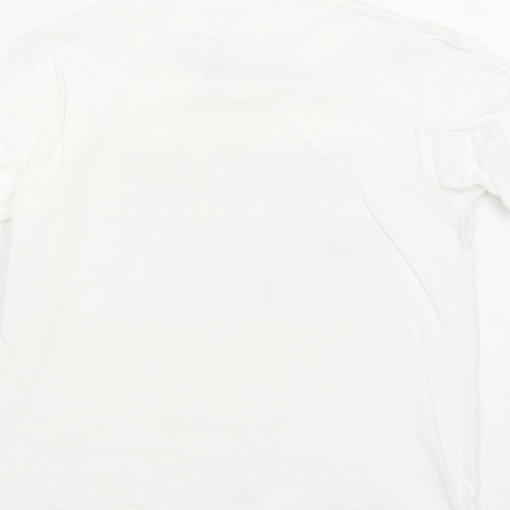 Gildan Boys White Cotton Pullover T-Shirt Size 7-8 Years Round Neck Pullover - Bring Me Chocolate