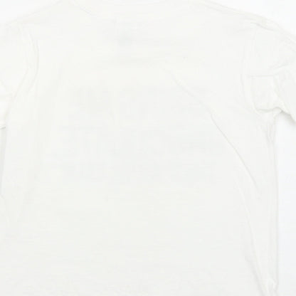 Gildan Boys White Cotton Pullover T-Shirt Size 7-8 Years Round Neck Pullover - Bring Me Chocolate