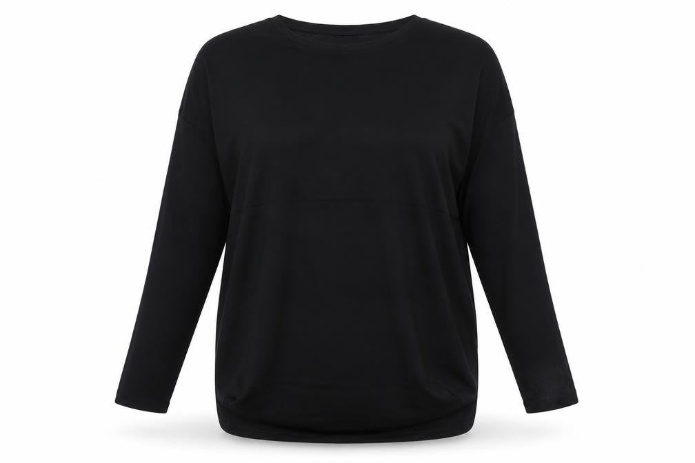 Womens UK Size 10 Topshop Black Basic T-Shirt