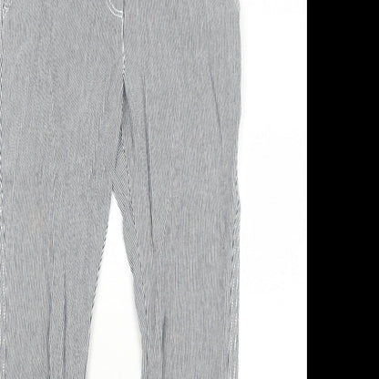 Womens UK Size 6 NEXT Regular Fit Capri Black Trousers