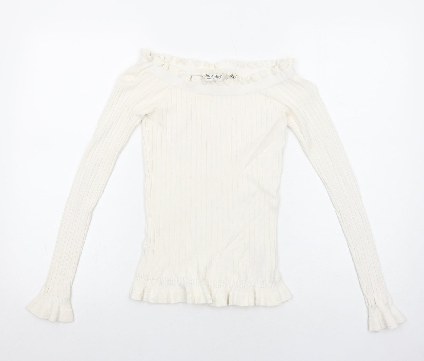 Womens UK Size 8 Miss Selfridge Ivory Pullover Jumper