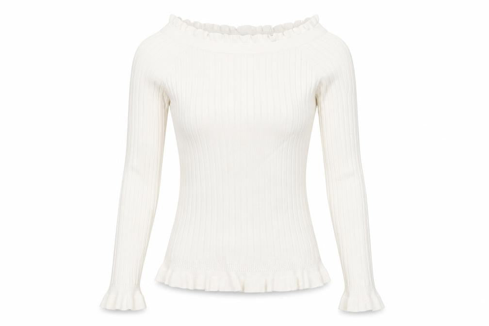 Womens UK Size 8 Miss Selfridge Ivory Pullover Jumper