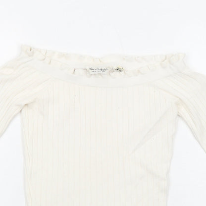 Womens UK Size 8 Miss Selfridge Ivory Pullover Jumper