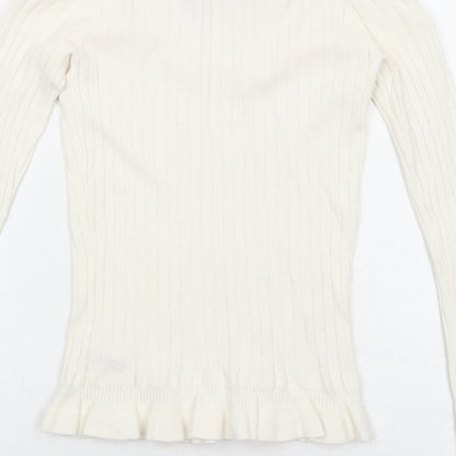 Womens UK Size 8 Miss Selfridge Ivory Pullover Jumper