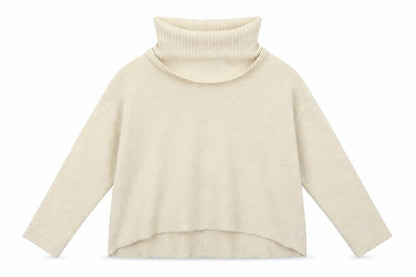 Nuna Lie Womens Beige Roll Neck Acrylic Pullover Jumper Size S