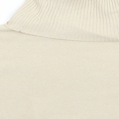 Nuna Lie Womens Beige Roll Neck Acrylic Pullover Jumper Size S