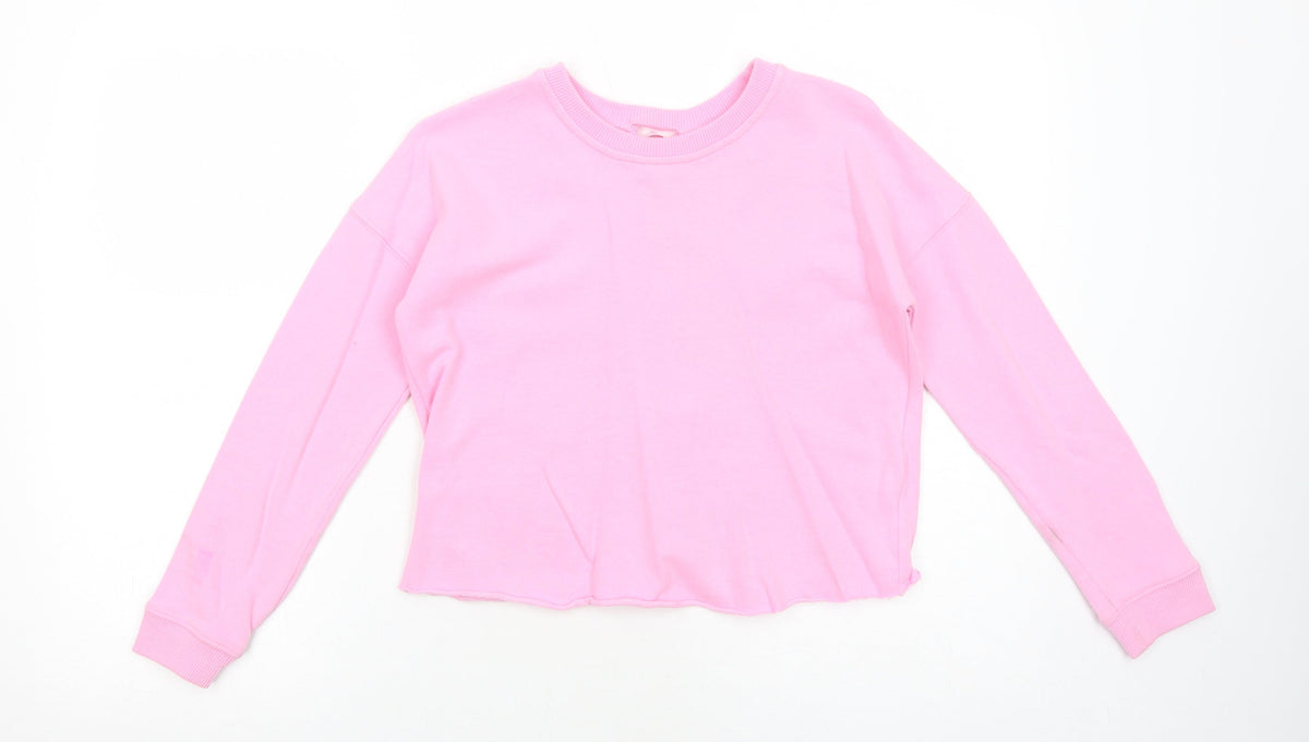Miss Selfridge Womens Pink Cotton Pullover Sweatshirt Size 4 Pullover