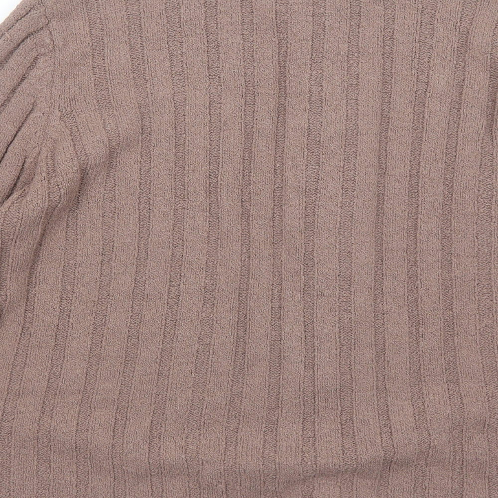 Womens UK Size 14 TIGI Brown Full Zip Jumper