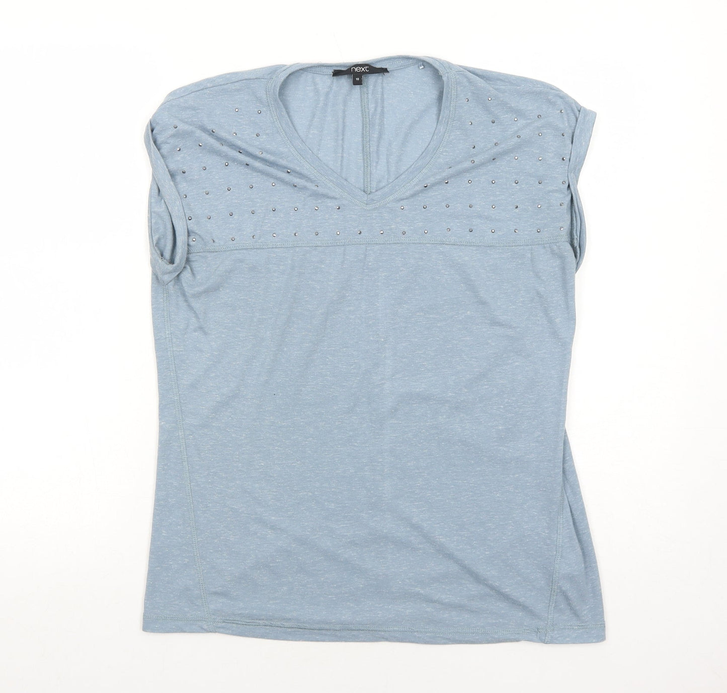 Womens UK Size 10 NEXT Blue Basic T-Shirt