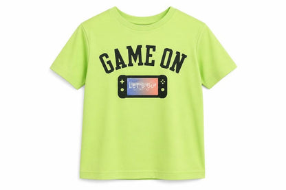 Gap Boys Green Cotton Pullover T-Shirt Size 6 Years Round Neck Pullover - Game On