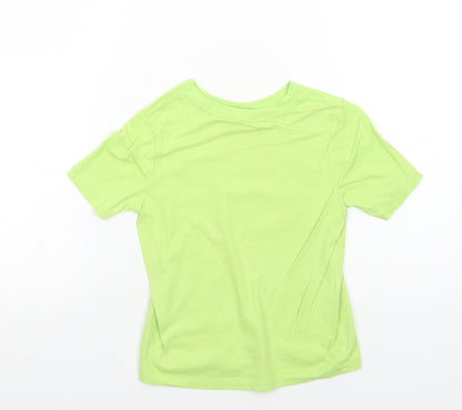 Gap Boys Green Cotton Pullover T-Shirt Size 6 Years Round Neck Pullover - Game On
