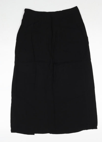 Divided by H&M Womens Black Polyester A-Line Skirt Size 8 Zip