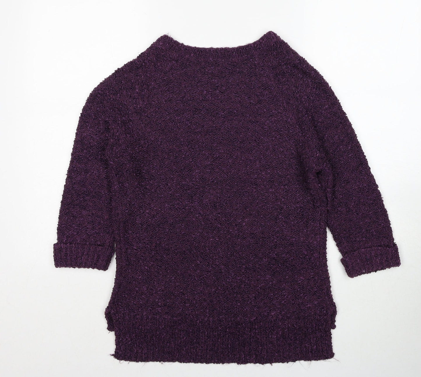 F&F Womens Purple Round Neck Polyester Pullover Jumper Size 12