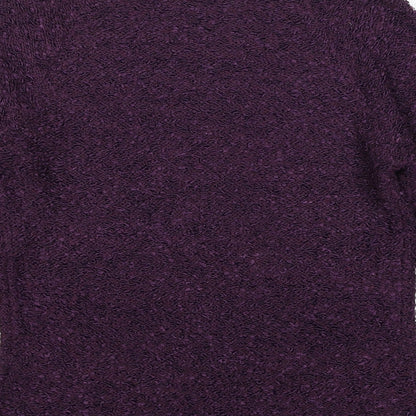 F&F Womens Purple Round Neck Polyester Pullover Jumper Size 12