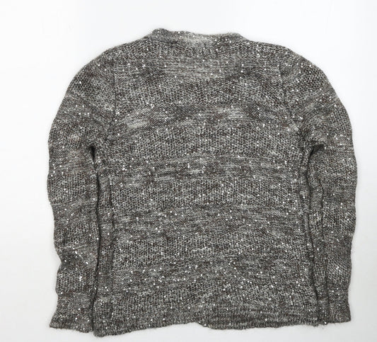 Womens UK Size 12 Marks and Spencer Grey Cardigan Jumper