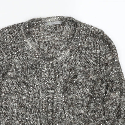 Womens UK Size 12 Marks and Spencer Grey Cardigan Jumper