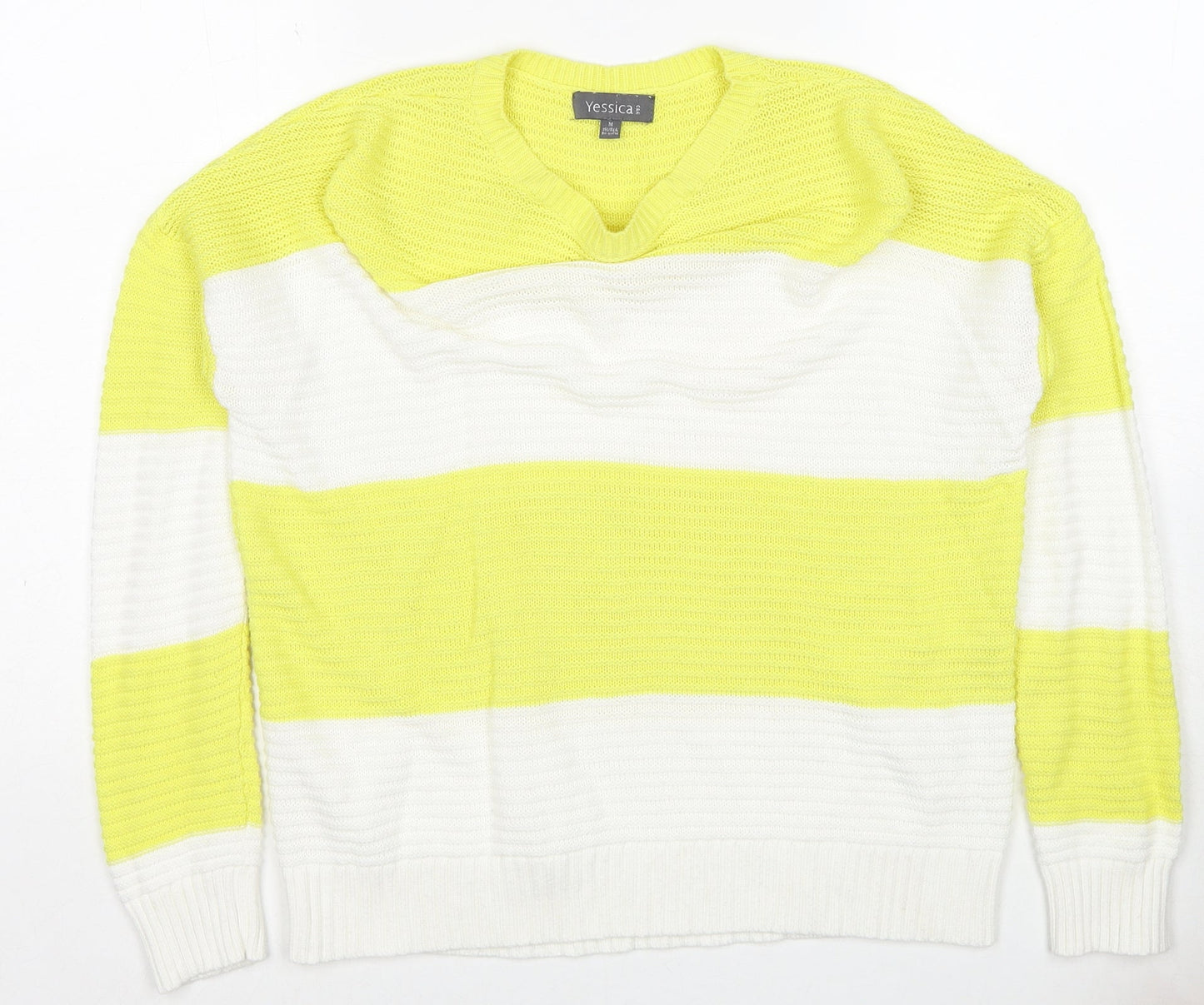 Womens UK Size M Yessica Yellow Pullover Jumper