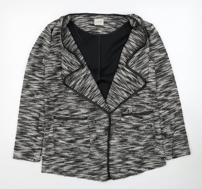 George Womens Black Geometric Jacket Blazer Size 12