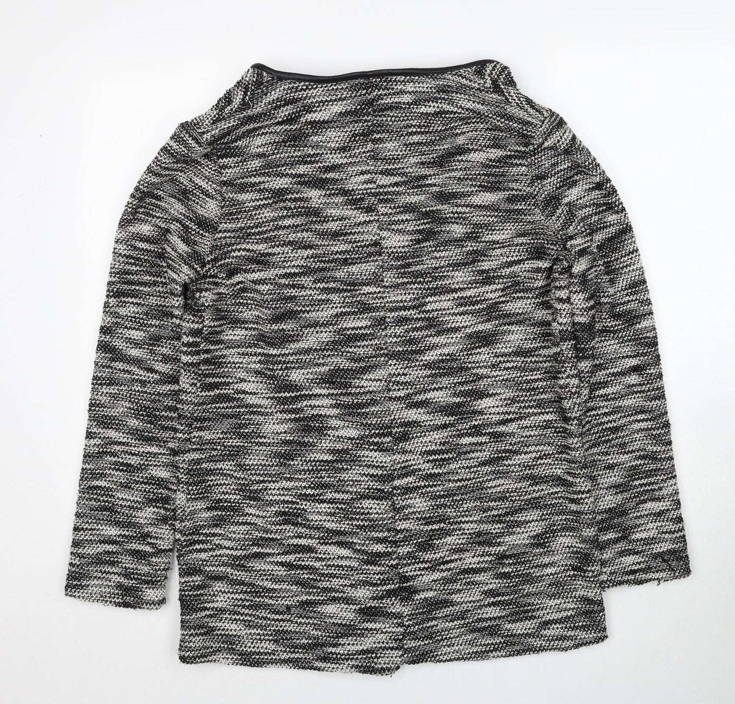 George Womens Black Geometric Jacket Blazer Size 12