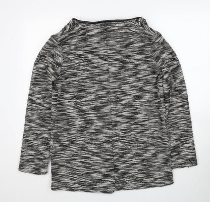 George Womens Black Geometric Jacket Blazer Size 12