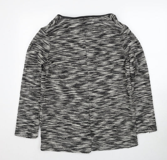 George Womens Black Geometric Jacket Blazer Size 12